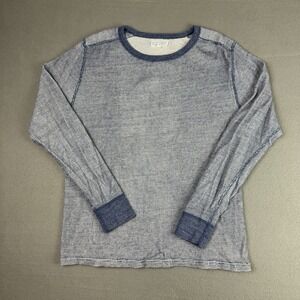 Wallace Barnes Shirt Men Sz M Blue Thermal Waffle‎ Knit Crew Neck Outdoor